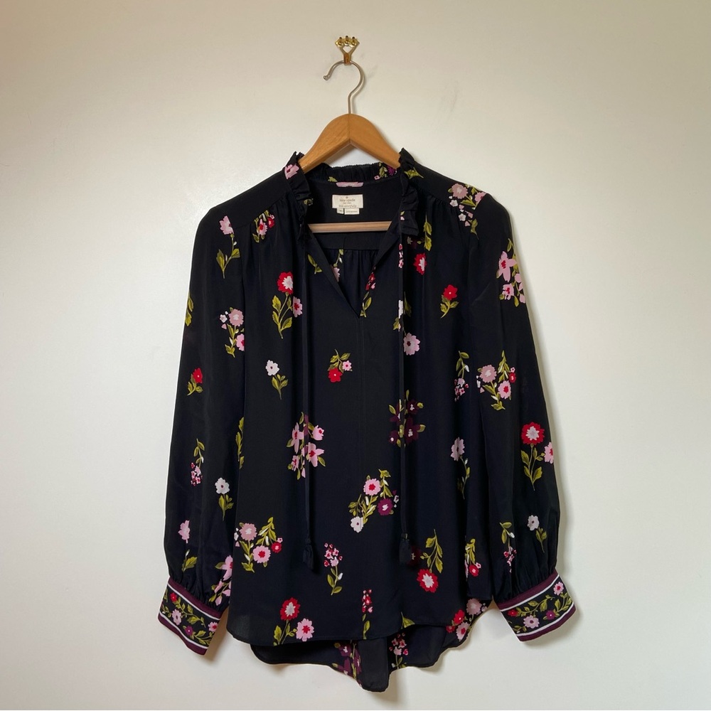 Kate Spade Silk Floral Blouse